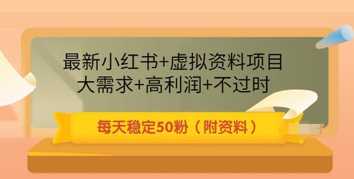 【副业项目3621期】虚拟产品如何推广引流，小红书卖虚拟资源每日引流50粉的技术教程-聚英社副业网