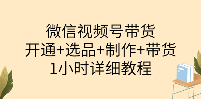 【副业项目3940期】陈奶爸·微信视频号带货：开通+选品+制作+带货（1小时详细教程）-聚英社副业网