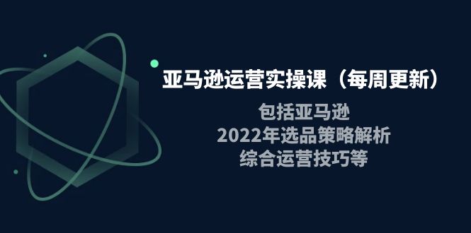 【副业项目4284期】亚马逊运营实操课：包括亚马逊2022选品策略解析，综合运营技巧等-聚英社副业网