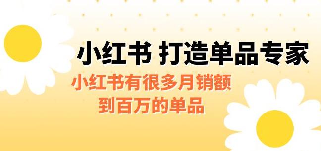 【副业项目6703期】某公众号付费文章《小红书打造单品专家》小红书有很多月销额到百万的单品-聚英社副业网