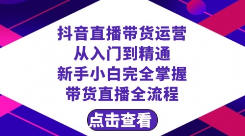 【副业项目8483期】抖音直播带货 运营从入门到精通，新手完全掌握带货直播全流程（23节-聚英社副业网