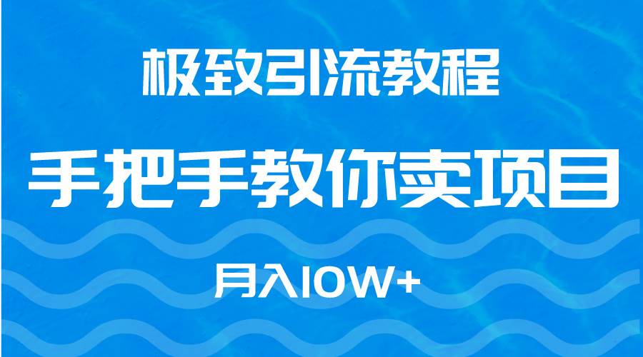 极致引流教程，手把手教你卖项目，月入10W+-聚英社副业网