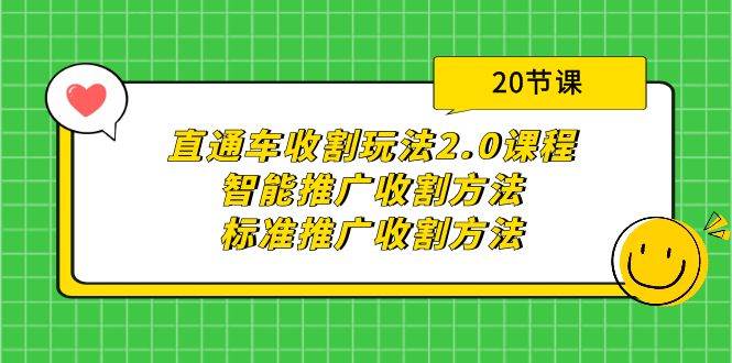 直通车收割玩法2.0课程：智能推广收割方法+标准推广收割方法（20节课）-聚英社副业网