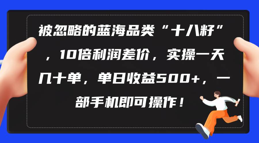 被忽略的蓝海品类“十八籽”，10倍利润差价，实操一天几十单 单日收益500+-聚英社副业网