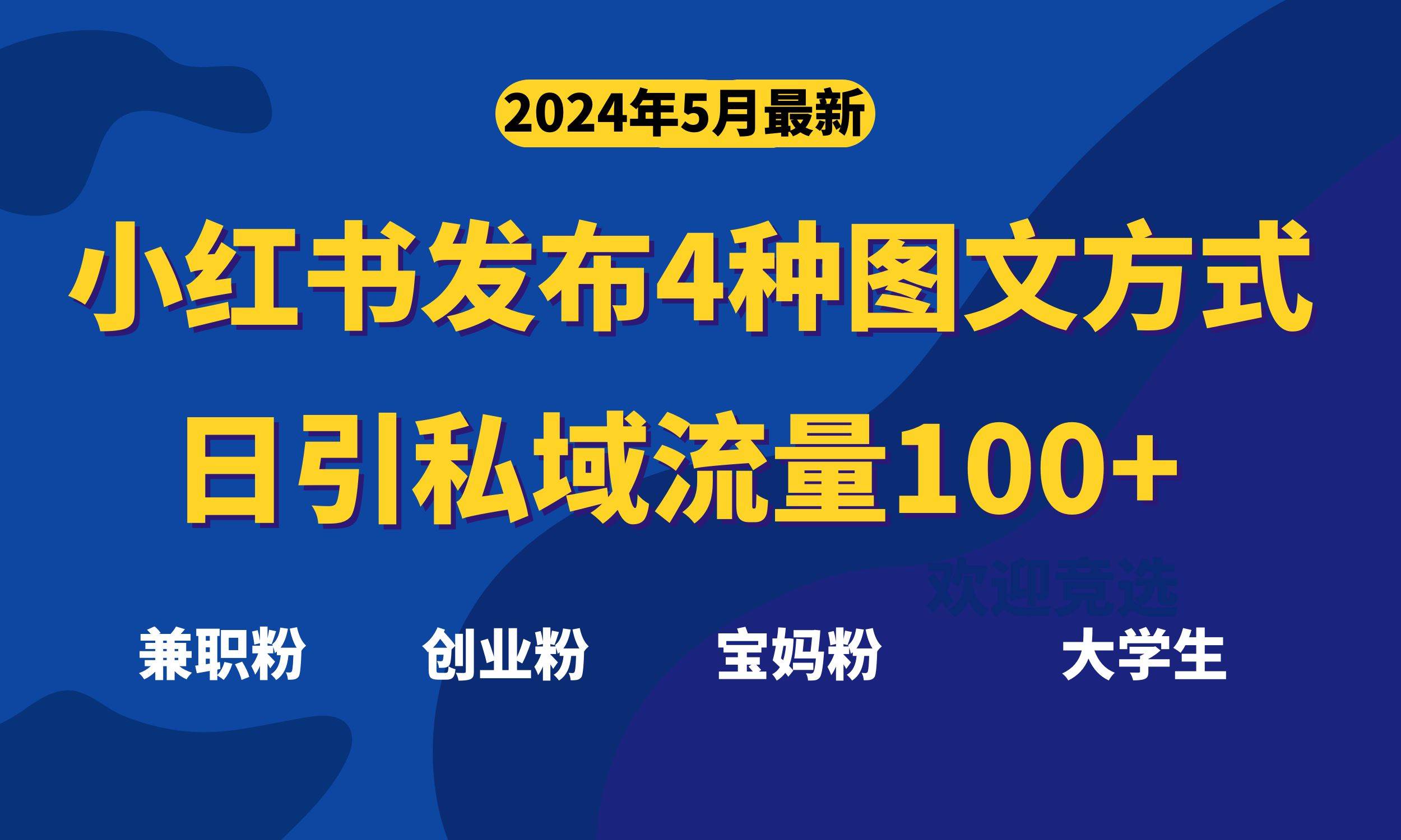 最新小红书发布这四种图文，日引私域流量100+不成问题，-聚英社副业网