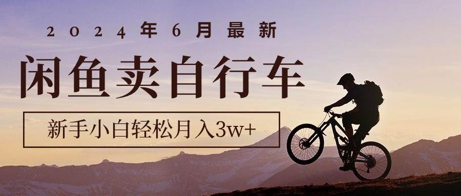 2024年6月最新闲鱼卖自行车，新手小白轻松月入3w+项目-聚英社副业网