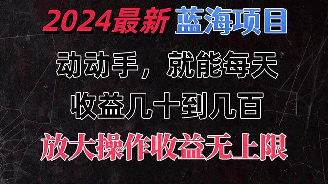 有手就行的2024全新蓝海项目，每天1小时收益几十到几百，可放大操作收…-聚英社副业网