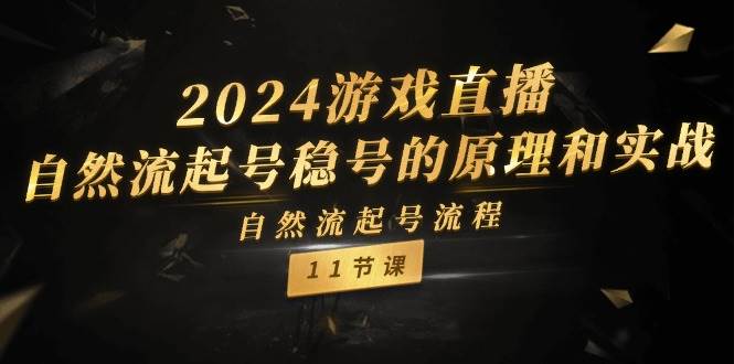 2024游戏直播-自然流起号稳号的原理和实战，自然流起号流程（11节）-聚英社副业网