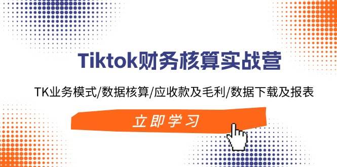 Tiktok财务核算实战营：TK业务模式/数据核算/应收款及毛利/数据下载及报表-聚英社副业网