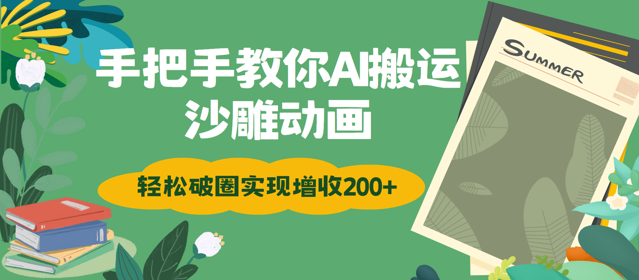 手把手教你用AI搬运沙雕动画轻松破圈实现增收200+-聚英社副业网